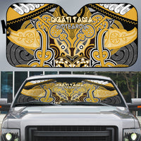 Aotearoa Iwi Ngati Tama Auto Sun Shade Maori Kowhaiwhai Pattern