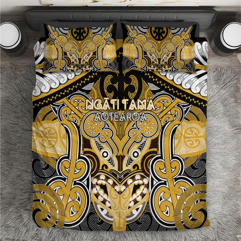 Aotearoa Iwi Ngati Tama Bedding Set Maori Kowhaiwhai Pattern