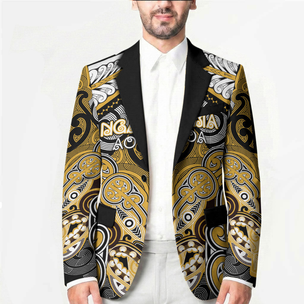 Aotearoa Iwi Ngati Tama Personalised Blazer Maori Kowhaiwhai Pattern