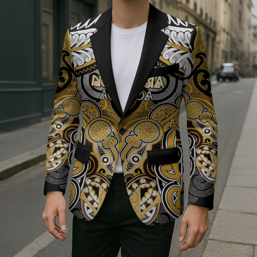 Aotearoa Iwi Ngati Tama Personalised Blazer Maori Kowhaiwhai Pattern