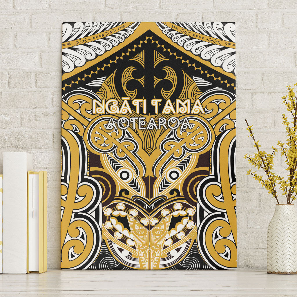 Aotearoa Iwi Ngati Tama Canvas Wall Art Maori Kowhaiwhai Pattern