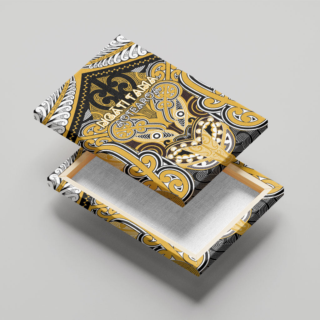 Aotearoa Iwi Ngati Tama Canvas Wall Art Maori Kowhaiwhai Pattern