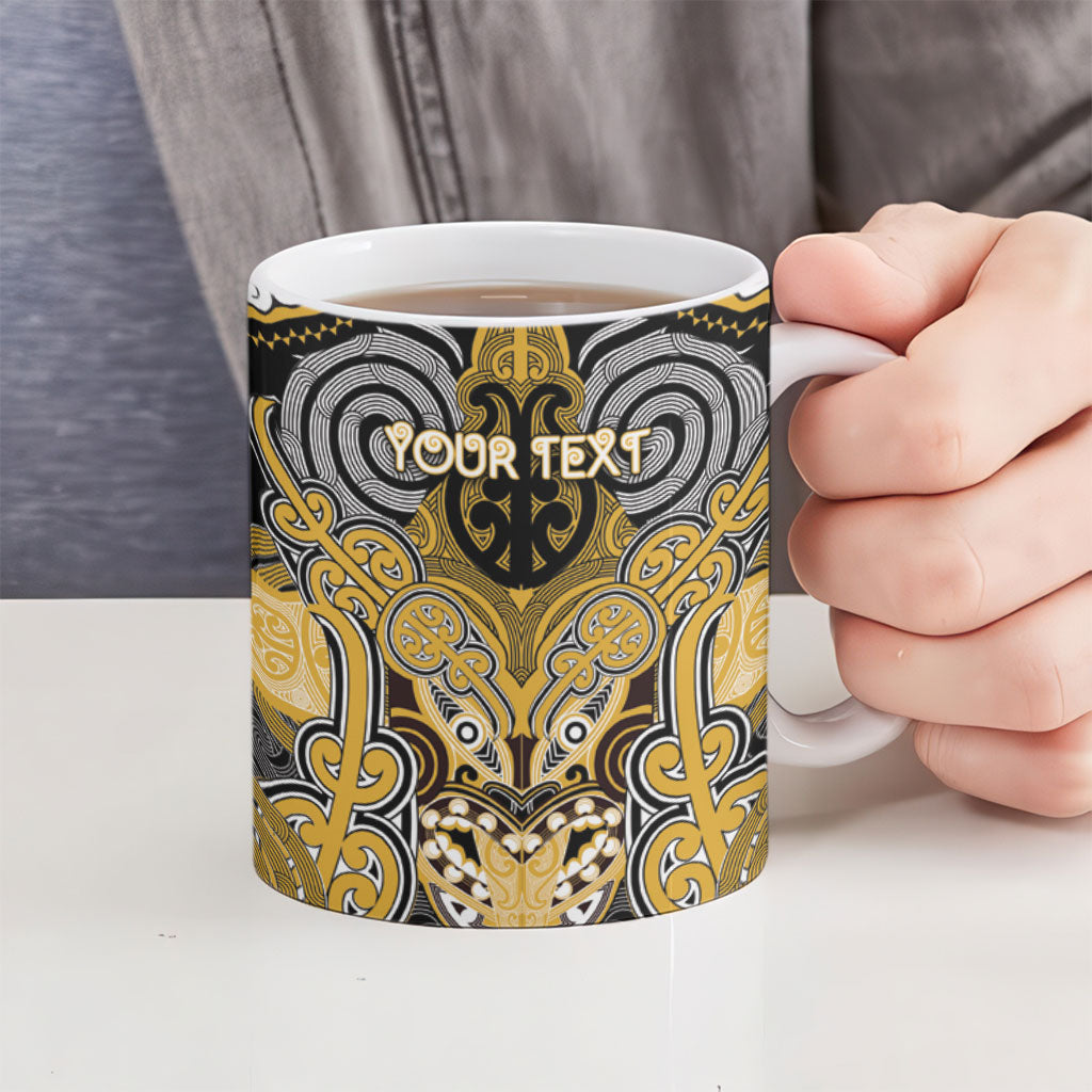 Aotearoa Iwi Ngati Tama Personalised Ceramic Mug Maori Kowhaiwhai Pattern