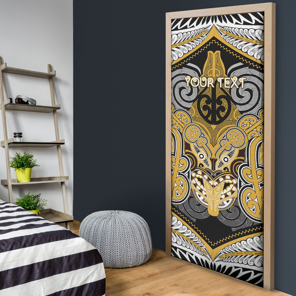 Aotearoa Iwi Ngati Tama Personalised Door Cover Maori Kowhaiwhai Pattern