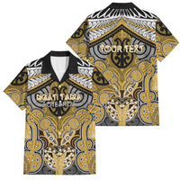 Aotearoa Iwi Ngati Tama Personalised Family Matching Puletasi and Hawaiian Shirt Maori Kowhaiwhai Pattern