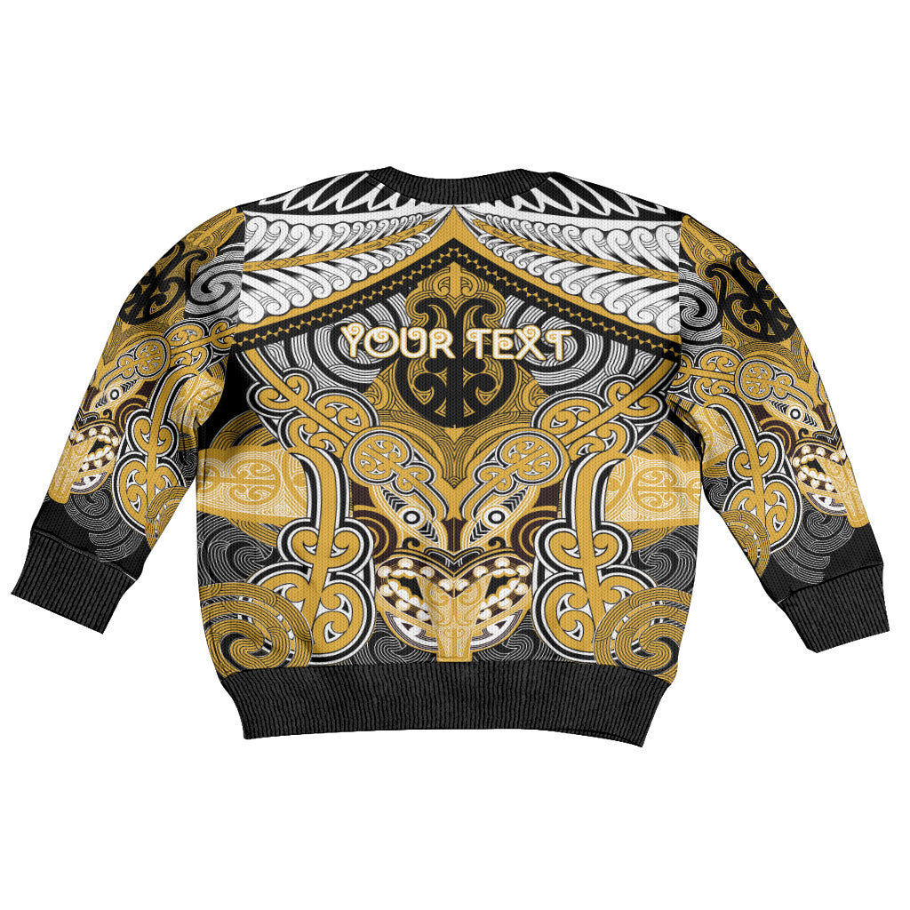 Aotearoa Iwi Ngati Tama Personalised Kid Ugly Christmas Sweater Maori Kowhaiwhai Pattern
