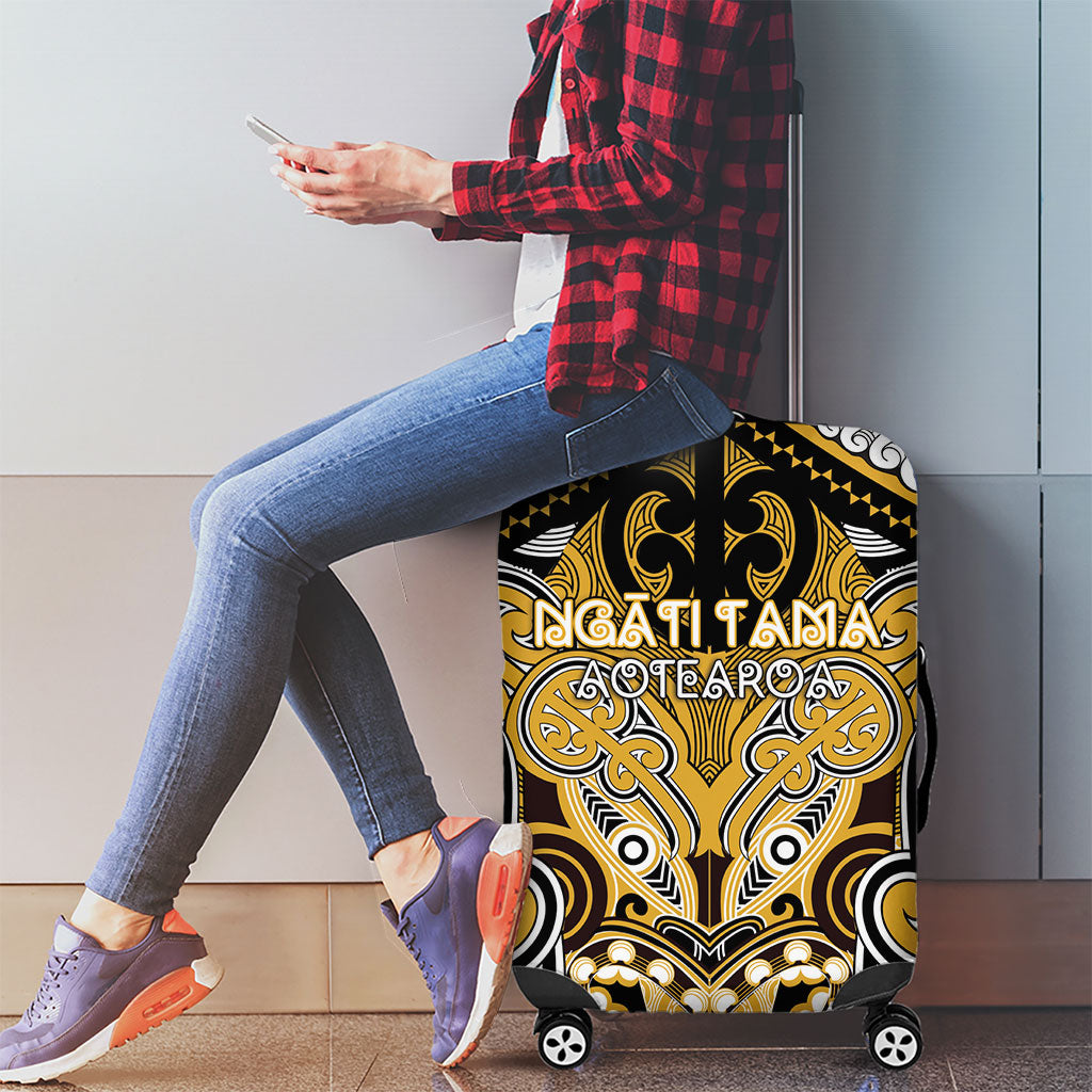 Aotearoa Iwi Ngati Tama Luggage Cover Maori Kowhaiwhai Pattern