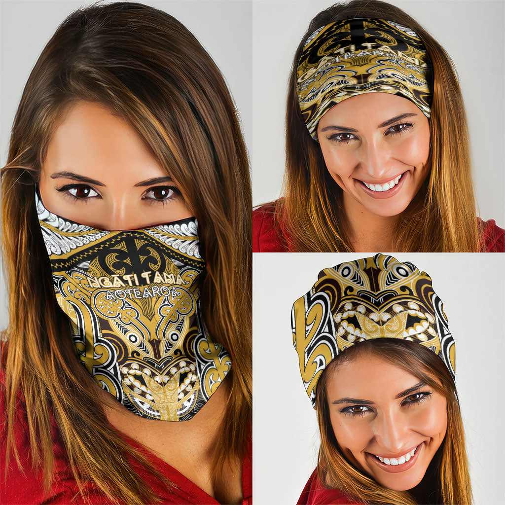 Aotearoa Iwi Ngati Tama Neck Gaiter Maori Kowhaiwhai Pattern