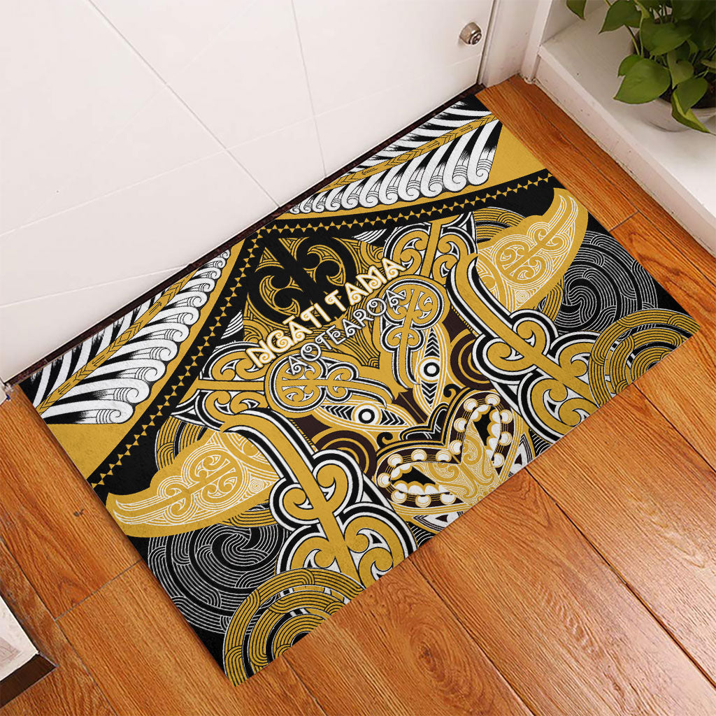Aotearoa Iwi Ngati Tama Rubber Doormat Maori Kowhaiwhai Pattern
