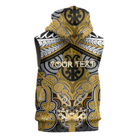 Aotearoa Iwi Ngati Tama Personalised Sleeveless Zip Hoodie Maori Kowhaiwhai Pattern