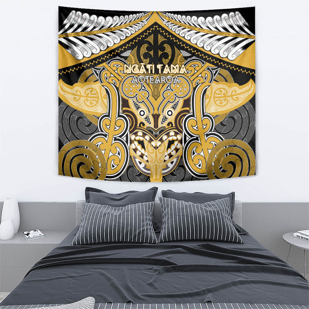 Aotearoa Iwi Ngati Tama Tapestry Maori Kowhaiwhai Pattern