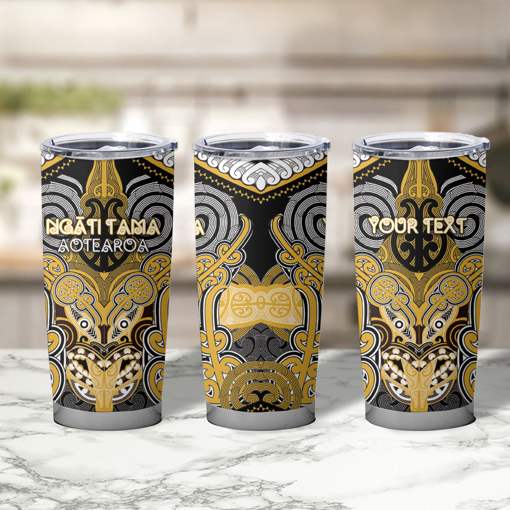 Aotearoa Iwi Ngati Tama Personalised Tumbler Cup Maori Kowhaiwhai Pattern