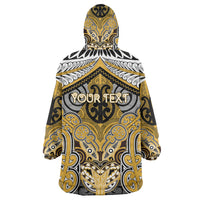 Aotearoa Iwi Ngati Tama Personalised Wearable Blanket Hoodie Maori Kowhaiwhai Pattern