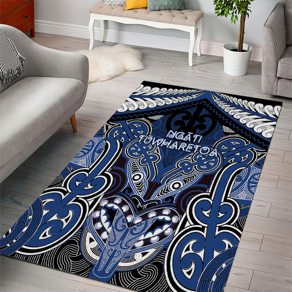 Aotearoa Iwi Ngati Tuwharetoa Area Rug Maori Kowhaiwhai Pattern