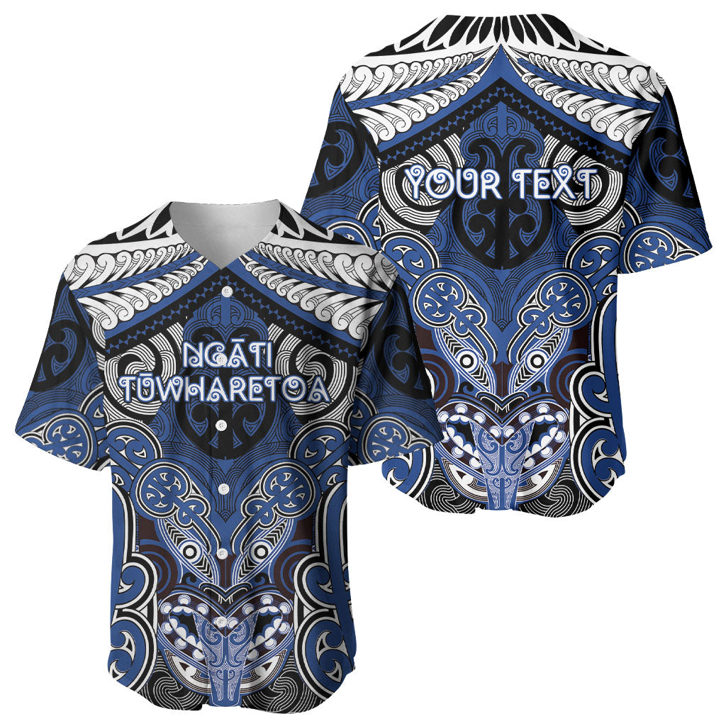 Aotearoa Iwi Ngati Tuwharetoa Personalised Baseball Jersey Maori Kowhaiwhai Pattern