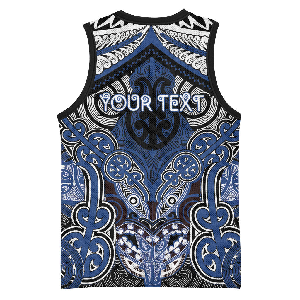 Aotearoa Iwi Ngati Tuwharetoa Personalised Basketball Jersey Maori Kowhaiwhai Pattern
