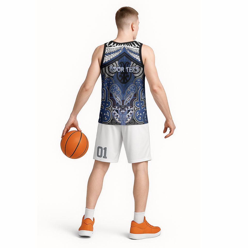 Aotearoa Iwi Ngati Tuwharetoa Personalised Basketball Jersey Maori Kowhaiwhai Pattern