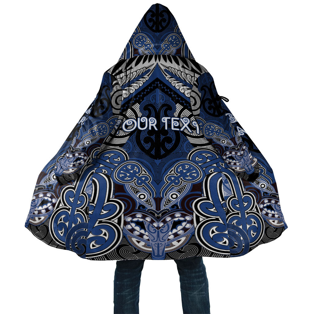 Aotearoa Iwi Ngati Tuwharetoa Personalised Cloak Maori Kowhaiwhai Pattern LT19 Unisex Blue - Polynesian Pride