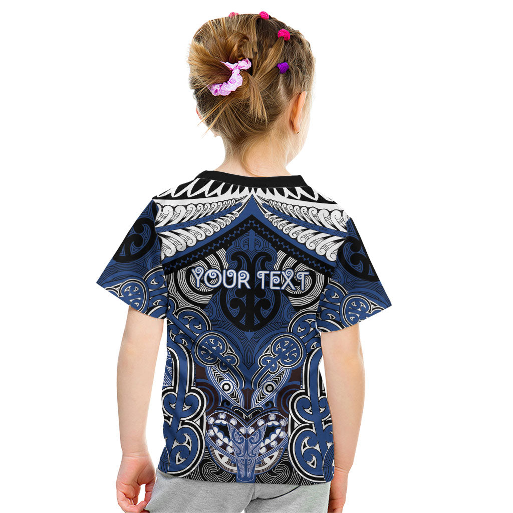 Aotearoa Iwi Ngati Tuwharetoa Personalised Kid T Shirt Maori Kowhaiwhai Pattern