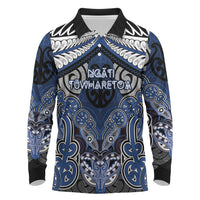Aotearoa Iwi Ngati Tuwharetoa Personalised Long Sleeve Polo Shirt Maori Kowhaiwhai Pattern