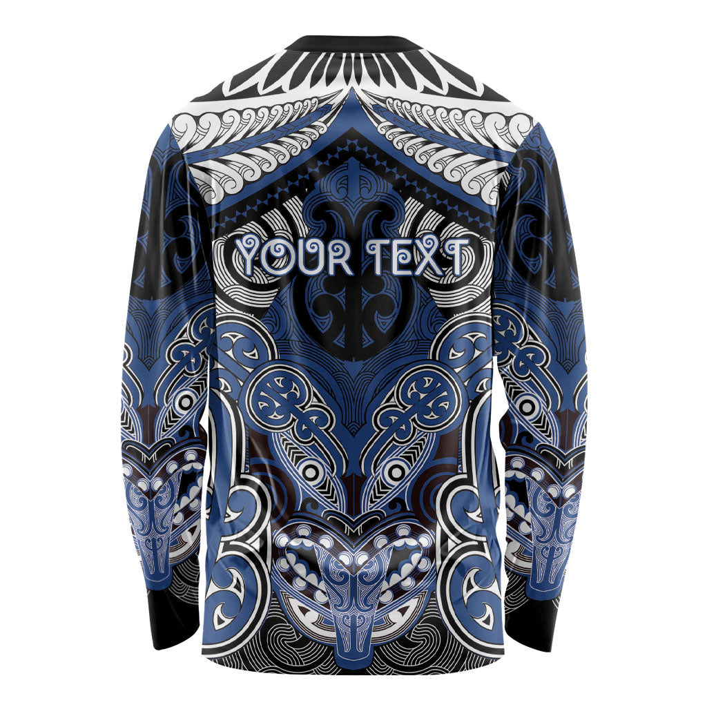 Aotearoa Iwi Ngati Tuwharetoa Personalised Long Sleeve Shirt Maori Kowhaiwhai Pattern
