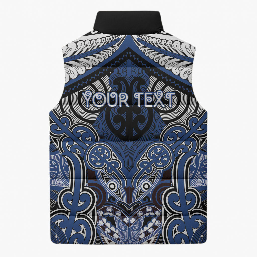 Aotearoa Iwi Ngati Tuwharetoa Personalised Sleeveless Puffer Jacket Maori Kowhaiwhai Pattern