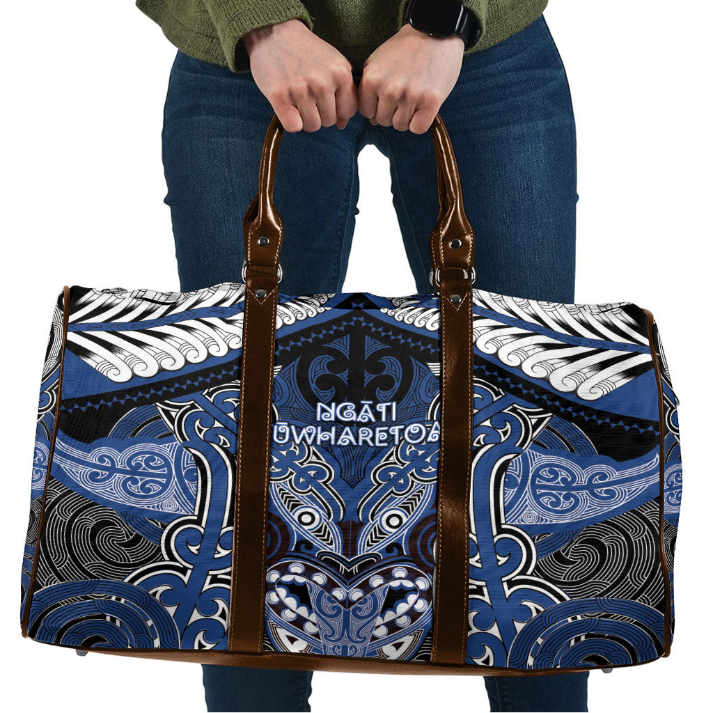 Aotearoa Iwi Ngati Tuwharetoa Travel Bag Maori Kowhaiwhai Pattern LT19 Blue - Polynesian Pride
