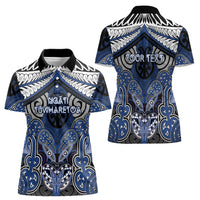 Aotearoa Iwi Ngati Tuwharetoa Personalised Women Polo Shirt Maori Kowhaiwhai Pattern