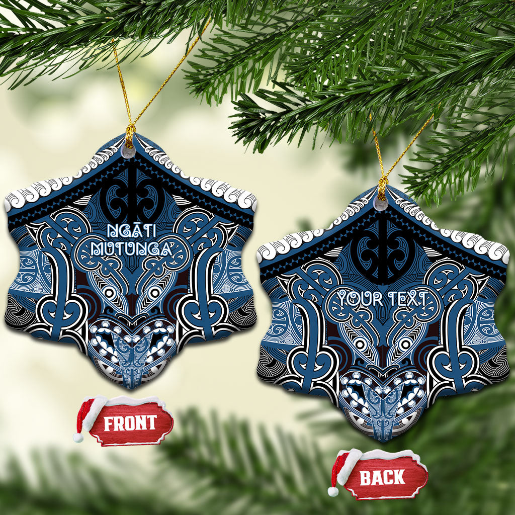 Aotearoa Iwi Ngati Mutunga Personalised Ceramic Ornament Maori Kowhaiwhai Pattern