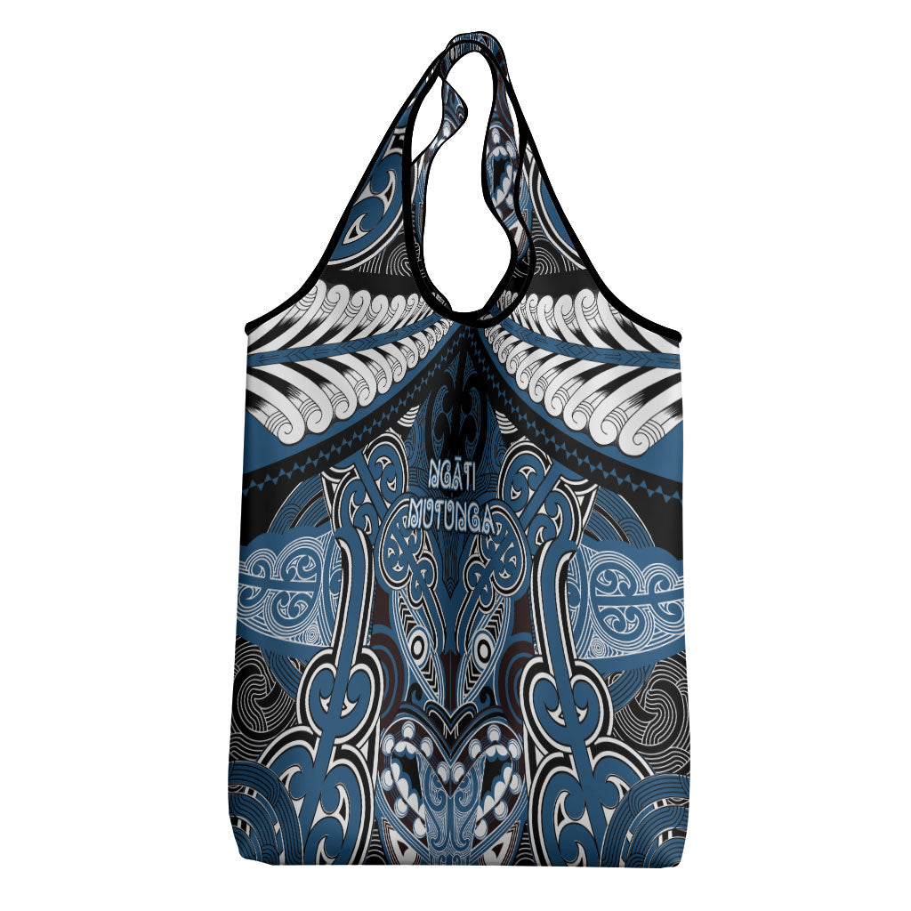 Aotearoa Iwi Ngati Mutunga Grocery Bag Maori Kowhaiwhai Pattern