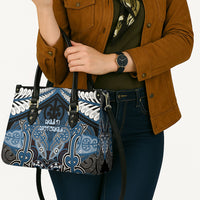 Aotearoa Iwi Ngati Mutunga Leather Bag Maori Kowhaiwhai Pattern