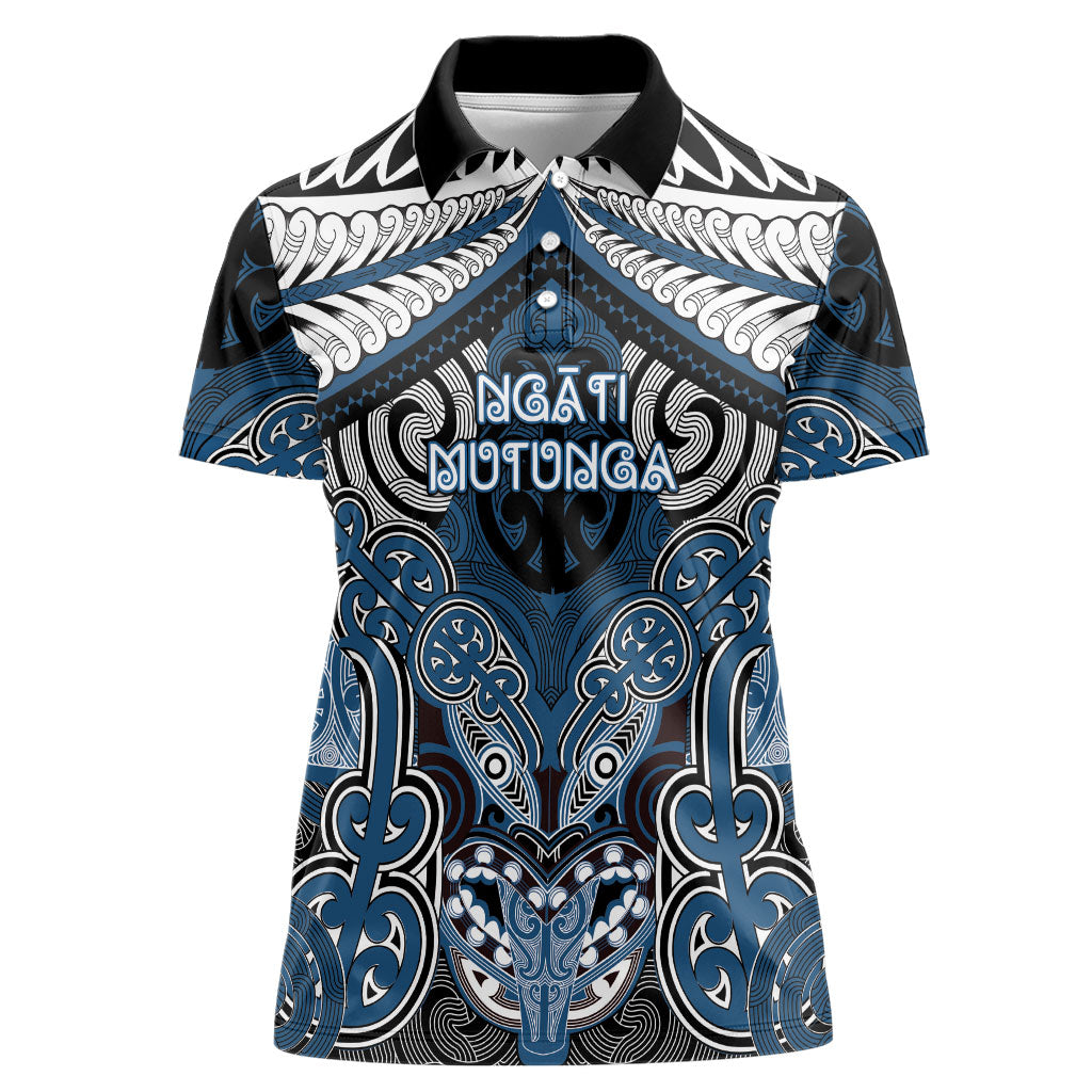 Aotearoa Iwi Ngati Mutunga Personalised Women Polo Shirt Maori Kowhaiwhai Pattern