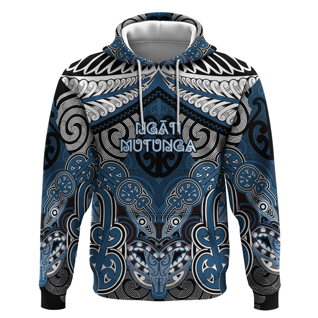 Aotearoa Iwi Ngati Mutunga Personalised Zip Hoodie Maori Kowhaiwhai Pattern
