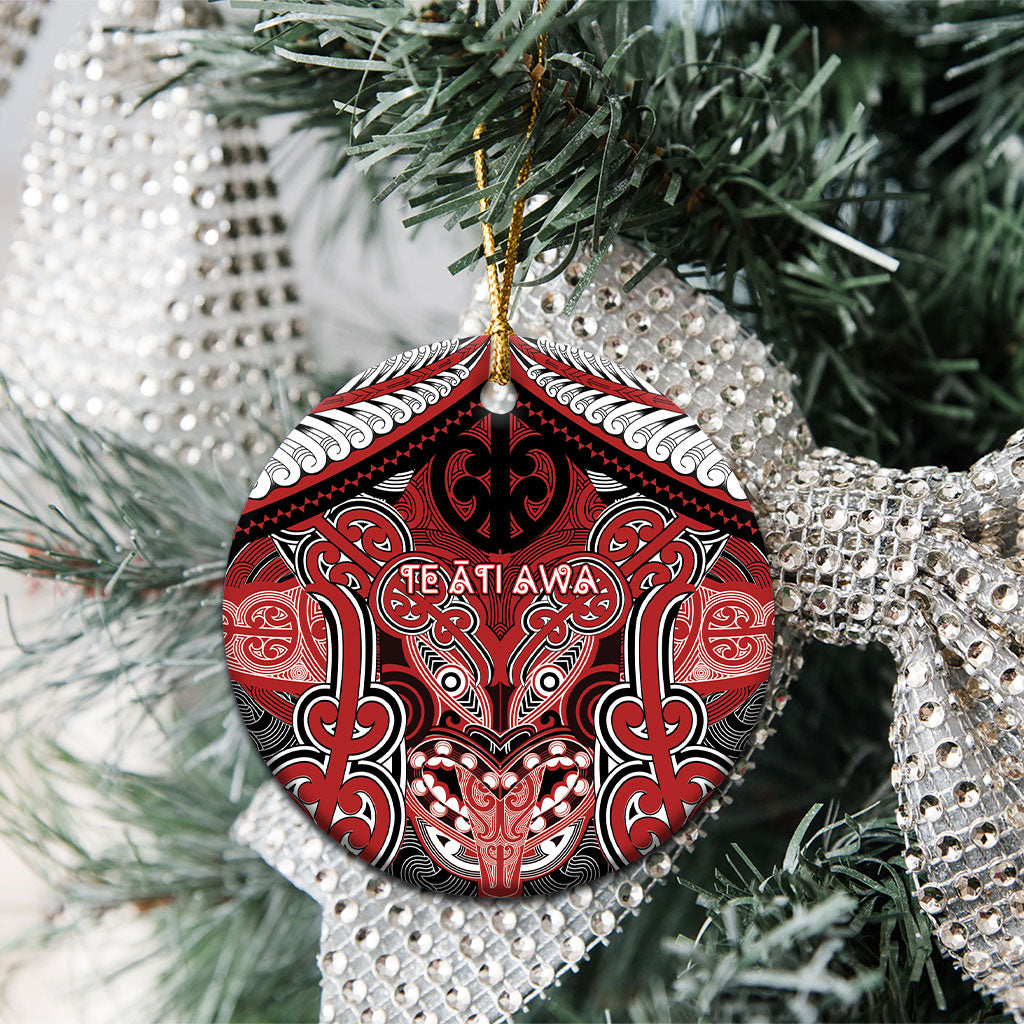 Aotearoa Iwi Te Ati Awa Personalised Ceramic Ornament Maori Kowhaiwhai Pattern