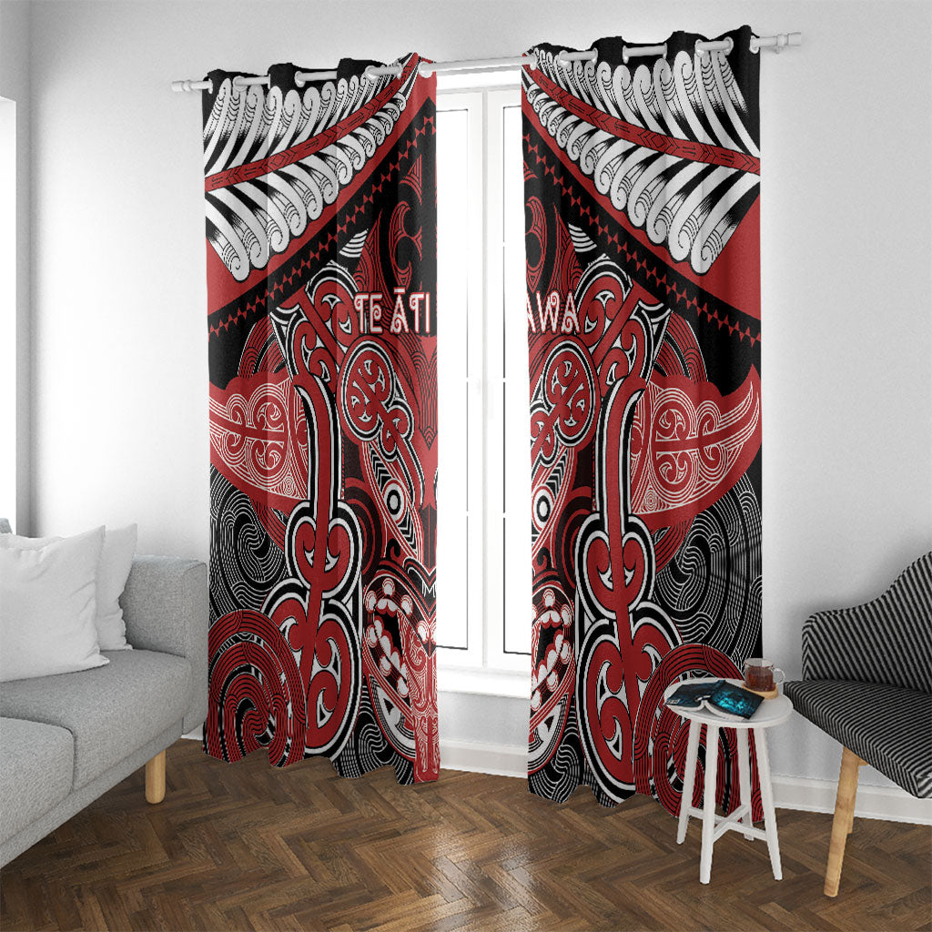 Aotearoa Iwi Te Ati Awa Window Curtain Maori Kowhaiwhai Pattern