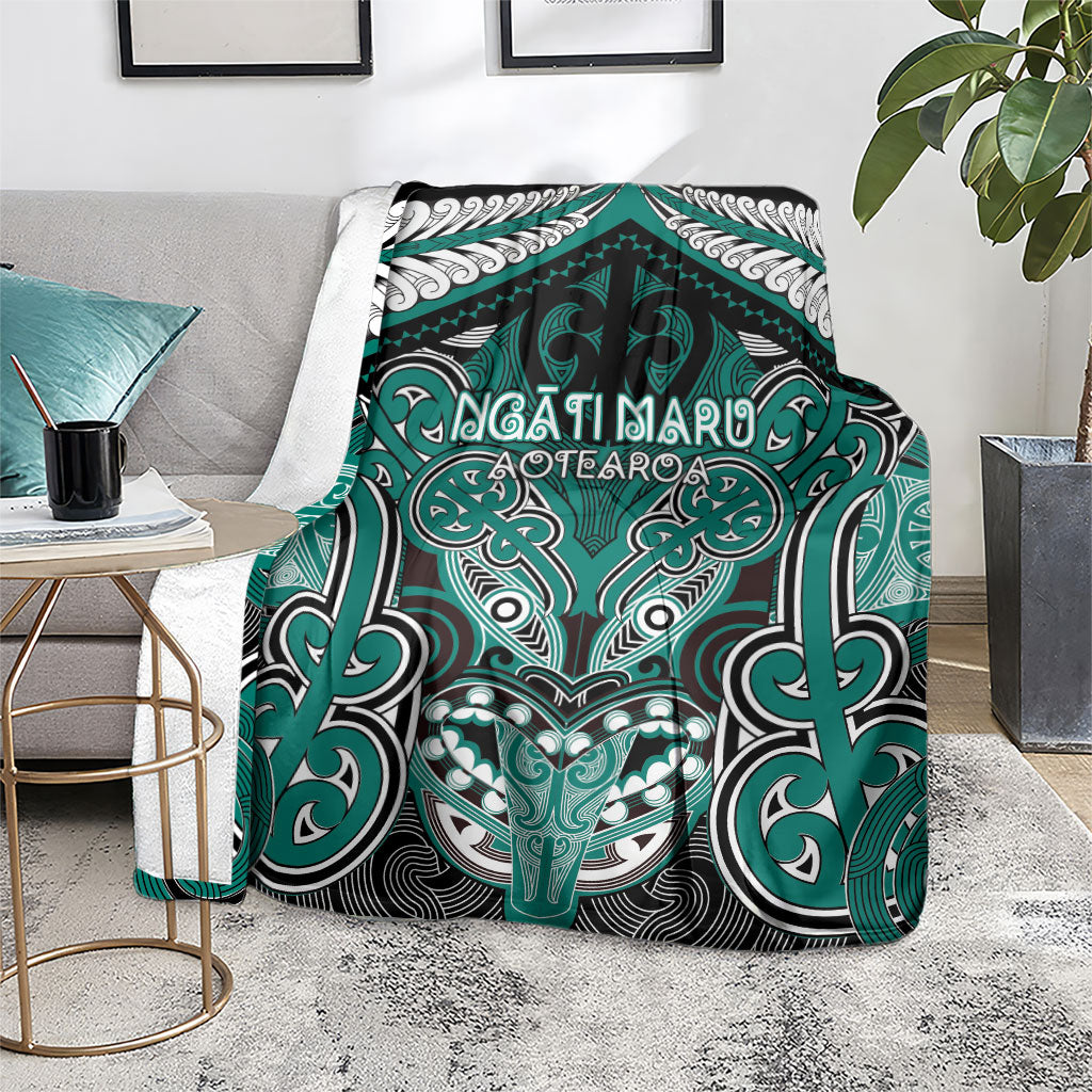Aotearoa Iwi Ngati Maru Blanket Maori Kowhaiwhai Pattern