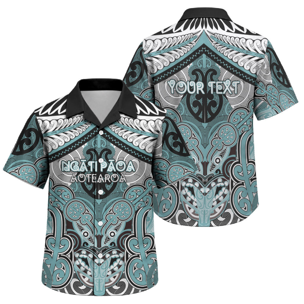Aotearoa Iwi Ngati Paoa Personalised Family Matching Off Shoulder Short Dress and Hawaiian Shirt Maori Kowhaiwhai Pattern