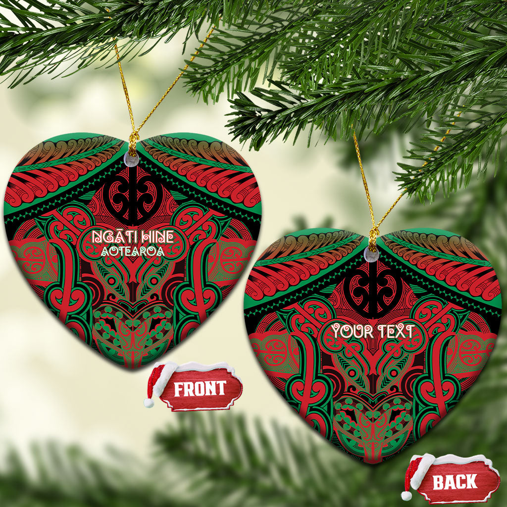 Aotearoa Iwi Ngati Hine Personalised Ceramic Ornament Maori Kowhaiwhai Pattern