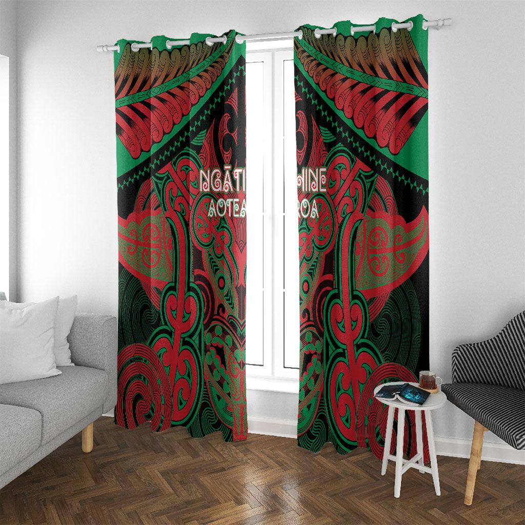Aotearoa Iwi Ngati Hine Window Curtain Maori Kowhaiwhai Pattern