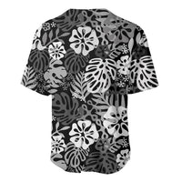 Black Aloha Hawaiian Baseball Jersey Monstera Hibiscus Tropical Pattern LT19 - Polynesian Pride