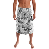 White Aloha Hawaiian Lavalava Monstera Hibiscus Tropical Pattern LT19 White - Polynesian Pride
