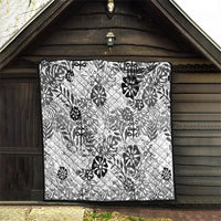 White Aloha Hawaiian Quilt Monstera Hibiscus Tropical Pattern LT19 - Polynesian Pride