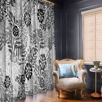 White Aloha Hawaiian Window Curtain Monstera Hibiscus Tropical Pattern LT19 - Polynesian Pride