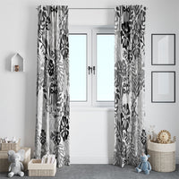 White Aloha Hawaiian Window Curtain Monstera Hibiscus Tropical Pattern LT19 - Polynesian Pride