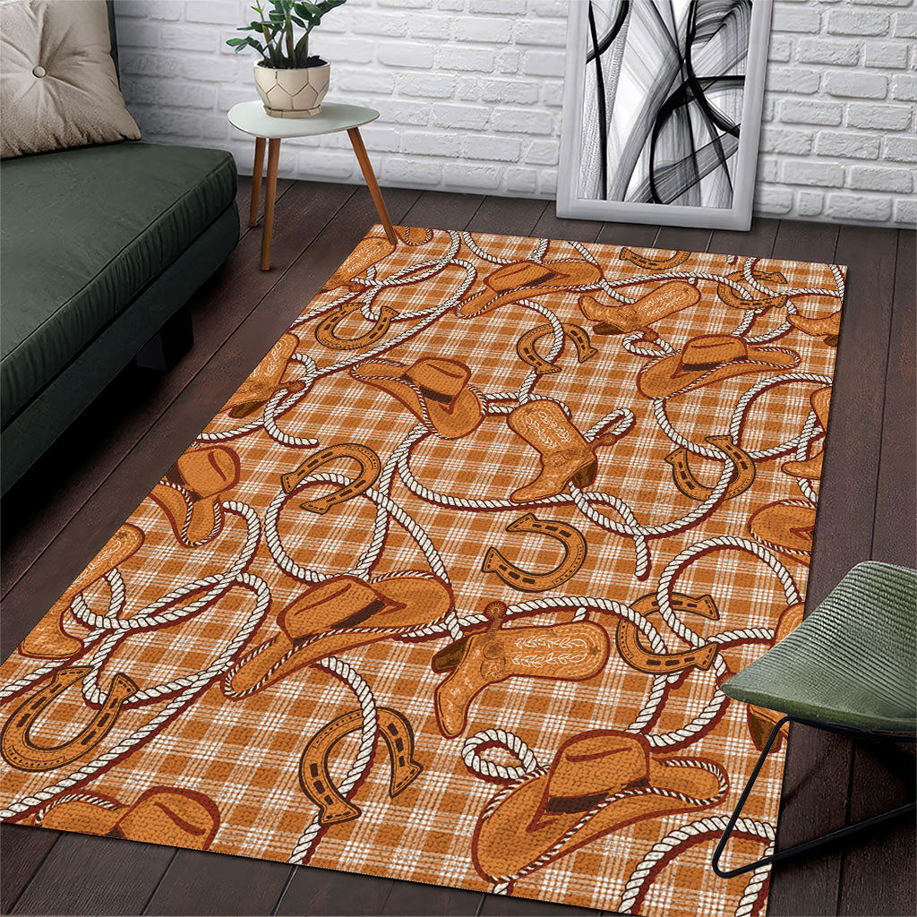 Brown Hawaii Palaka Cowboy Area Rug Hawaiian Paniolo Festival Spirit LT19 Brown - Polynesian Pride
