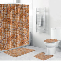 Brown Hawaii Palaka Cowboy Bathroom Set Hawaiian Paniolo Festival Spirit LT19 Bathroom Set (4 pcs) Brown - Polynesian Pride