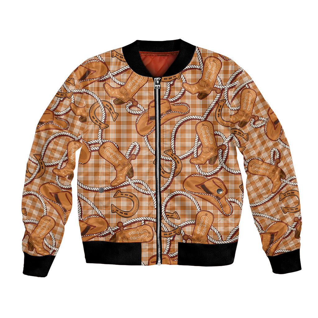 Brown Hawaii Palaka Cowboy Bomber Jacket Hawaiian Paniolo Festival Spirit LT19 Unisex Brown - Polynesian Pride