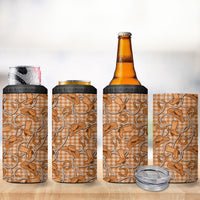 Brown Hawaii Palaka Cowboy 4 in 1 Can Cooler Tumbler Hawaiian Paniolo Festival Spirit LT19 - Polynesian Pride