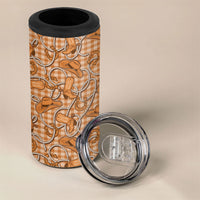 Brown Hawaii Palaka Cowboy 4 in 1 Can Cooler Tumbler Hawaiian Paniolo Festival Spirit LT19 - Polynesian Pride