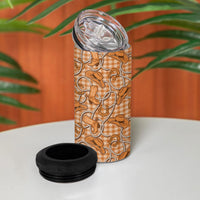 Brown Hawaii Palaka Cowboy 4 in 1 Can Cooler Tumbler Hawaiian Paniolo Festival Spirit LT19 - Polynesian Pride